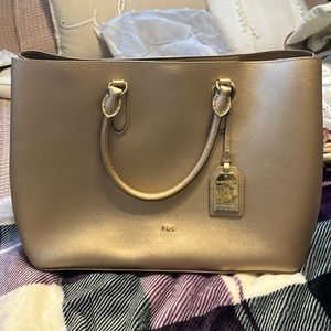 Like new- gold Ralph Lauren bag